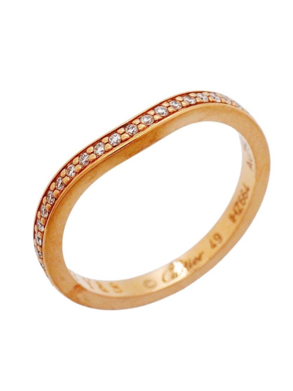 Cartier Ring Ballerina Half Eternity 18k Pink Gold Diamond